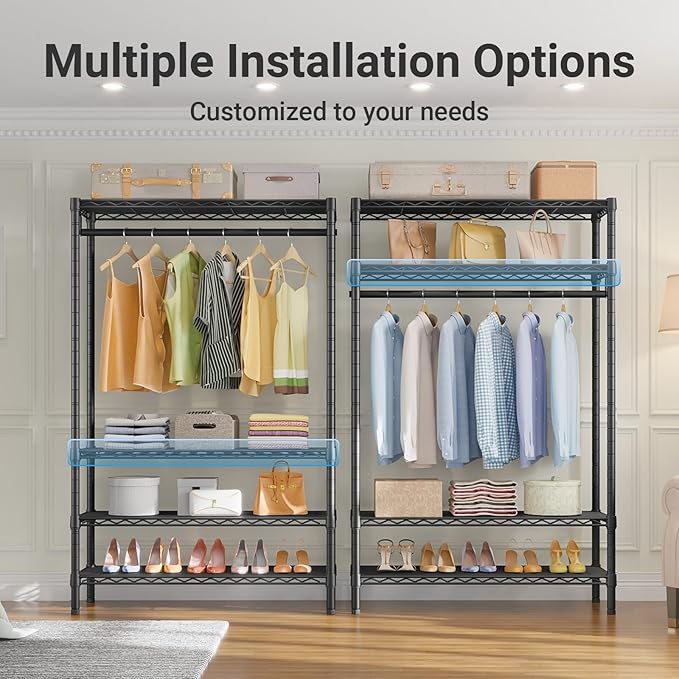 VIPEK V1 Wire Garment Rack 4 Tiers Heavy Duty Clothes Racks for Hanging Clothes Large Clothing Rack Freestanding Closet with 