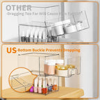4.4" Tall Small Clear Acrylic Stackable Storage Drawers for Vanity,Under Sink,Bathroom Closet,Medicine Cabinet Organization a