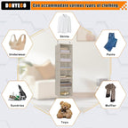 Hanging Closet Organizer, Easy Mount Foldable 6-Shelf Hanging Closet Wardrobe Storage Shelves, Clothes Handbag Shoes Accessor