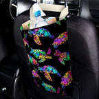 IRADA Car Trash Bag Hanging No Snap Small Garbage Bag for Car Back Seat - Cute Printed One-handed Strap Trash Bags - Rainbow Turtle