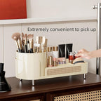 Booklov Roating Makeup Caddy Organizer for Vanity, Large Capacity Cosmetic Display Case, Clear Acrylic Countertop Beauty Stor