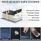 Coverado Car Seat Covers Front, Seat Covers for Cars, Waterproof Car Seat Cushions, 2-Pack Leather Carseat Seat Protectors, U
