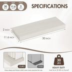 30 Inch Floating Shelves, 12" Deep Floating Shelf Wall Mounted, 30" Wall Shelves, Rustic Deep Bookshelf, Extra Deeper & Thick