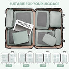 Mesh Packing Cubes for Travel, Durable Luggage Organizer with Sturdy Material and Double Zippers, Comprehensive Set for Trave