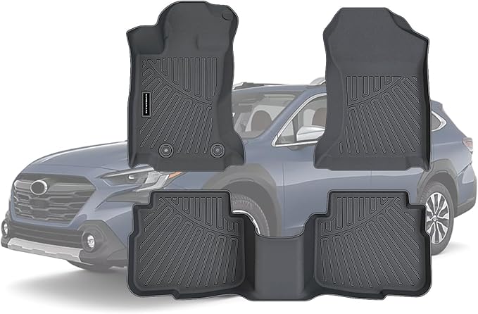 TPE Floor Mats for 2020-2025 Subaru Legacy & Outback All Weather Car Floor Liners Fit 2020-2025 Subaru Legacy & Outback Accessories Black