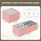 DIMJ Drawer Organizers for Clothing, Set of 8 Dresser Drawer Organizers, Fabric Closet Organizers and Storage, Drawer Divider
