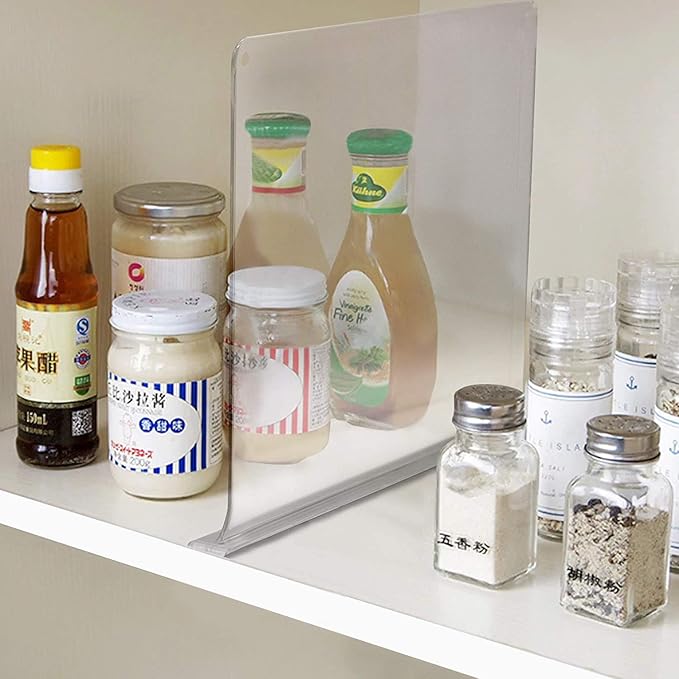 Sorbus Acrylic Adhesive Shelf Divider Organizers, w/Self Adhesive Tape, Great for Closet Organization, Clothes, Linens, Purse