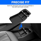 Autorder Lower Center Console Organizer for 2024-2026 Kia EV9 Accessories Bottom Center Console Insert Tray with Cup Holder Storage Box