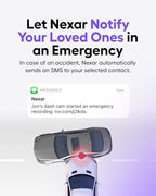 Nexar Beam GPS Dash Cam - 1 Year Nexar App Subscription Included - Unlimited Cloud Storage, Drive Recordings, Parking Mode, N