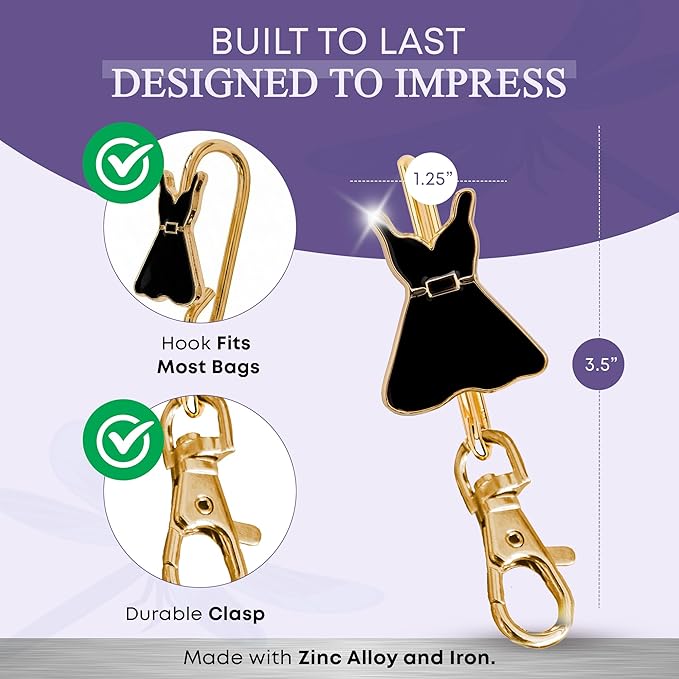 Women’s Bag Charm Key Finder, Car Keychain Hook, Cute Purse Organizer & Tote Bag Accessories, Gifts for Mom - Original