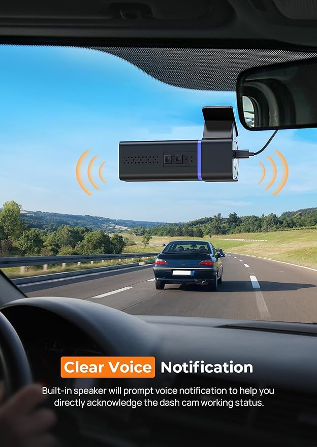Dash Cam, 2.5K WiFi Dash Camera for Cars, E-YEEGER Mini Dashcam with App, Front Car Camera, G-Sensor, Loop Recording, Night V