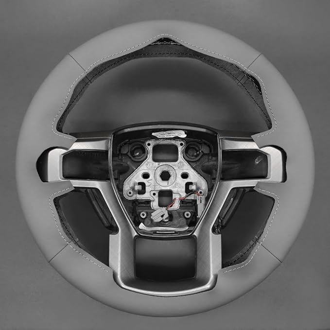 MEWANT Hand Stitch Steering Wheel Cover for Ford F150 F250 F350 Expedition 2018-2021 Ford F150 Truck Steering Wheel Wrap