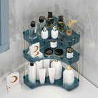 Corner Bathroom Counter Organizer Bathroom Countertop Shelf Makeup Organizer for Vanity Perfume Tray for Corner Storage (3 Ti