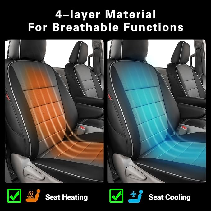 EKR Sienna Seat Covers for 2011-2020 Toyota Sienna XLE,Limited,Limited Premium,7 Seats,2nd Row Captain Seats W/Legrest,Seat C