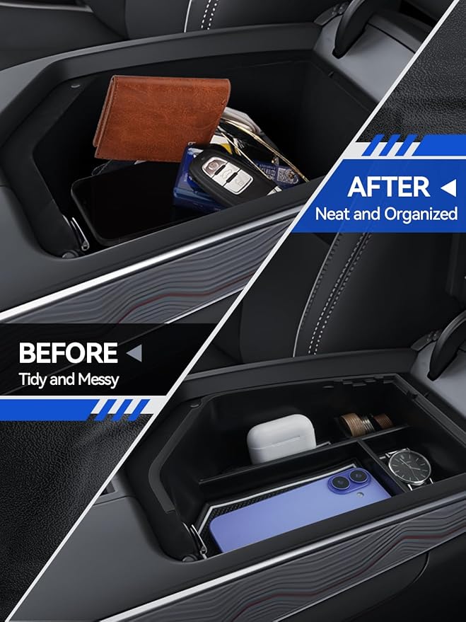 for Genesis GV70 Center Console Organizer Genesis GV70 2022-2025 Accessories Armrest Tray Middle Storage Box Insert Container Durable ABS Plastic