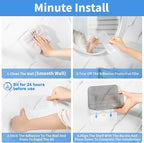 Diesisa 2pc Acrylic Wall Mount Organizer, Adhesive Cabinet Door Organizer,Acrylic Bathroom Shelves for Wall,No Drilling Hang 