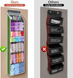 Univivi Hanging Yarn Storage Organizer with 6 Zipper Closure Compartments, Large Capacity Knitting Organizer Storage, Over Th