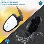 Left Driver Side Mirror Compatible With 2019 2020 2021 Hyundai Tucson With Manual folding Power glass Black Replace #87610D3990(3Pins)