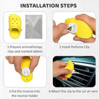 Cute Car Air Freshener, 1 Pack Shoe Shape Car Vent Clip with 2 PCS Refills Solid Fragrance Replacement Pads - Car Decor with 