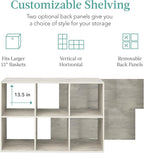 Best Choice Products 6-Cube Storage Organizer, 13.5in Shelf Opening, Bookcase, Display Shelf, Customizable w/ 3 Removable Bac