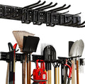 NattyDot Garage Tool Organizer Wall Mount 49.5inch with 9 Hooks Ski Rack for Garden Shovel Holder Garage Wall Organizer Wall 
