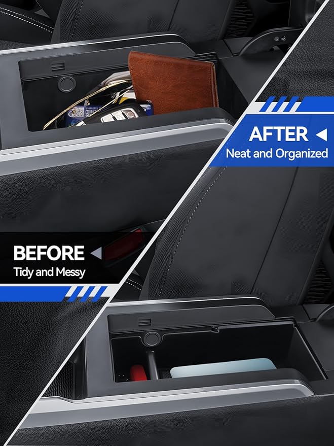 for Terrain Center Console Organizer 2025 2026 GMC Terrain Elevation/AT4/Denali Accessories Armrest Tray Middle Storage Box Insert Container Durable ABS Plastic