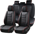 Coverado Car Seat Covers Full Set, Seat Covers for Cars, Car Seat Protector Waterproof, Leather Cushion, Universal Car Interi