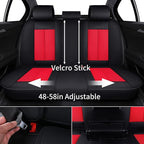 Coverado Seat Covers Full Set, Breathable Fabric&Leather Car Seat Cover, 5 Seats Universal Car Seat Protectors, Seat Cover Wa