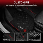 LASFIT Floor Mats for Jeep Compass 2017-2025 2026 All Weather TPE Custom Fit Car Mats Floor Liners 1st & 2nd Row, Black