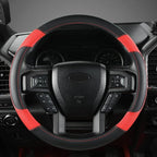 GIANT PANDA Steering Wheel Cover for Ford F150 F250 F350 Expedition - Black+Red