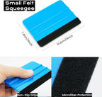 Car Vinyl Wrap & Window Tint Tool Kit, 6-Piece Film Installation Set with Felt Edge Squeegee, Long Handle Bulldozer, Gasket Tucker, Mini Water Wiper & Knife for Auto, PPF, Wallpaper