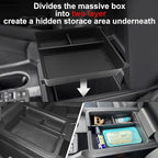 Muslogy For 2023+ Pilot Center Console Organizer & Shifter Storage Box Compatible with 2026 2025 2024 2023 Honda Pilot ABS Material Console Side Organizer Left & Right Set Console Inserts Storage