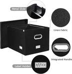 File Organizer Collapsible Storage Box for Office File Box with Lids Document Organizer for Office and Home Easy Slide Durabl