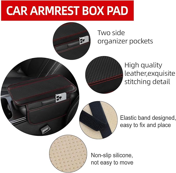 NBTEPEM 10 Pcs Car Floor Mats Full Set Car Accessories, Microfiber Leather Steering Wheel Covers 14.5-15 inch, Center Console