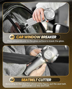 Saker Car Vacuum Portable 6-in-1 Handheld Cordless Vacuums, 20000PA Suction, 7800mAh Blower, Window Breaker, Seatbelt Cutter 