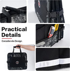LIBZAKI Car Trunk Organizer,3 Compartments Big Trunk Storage, Large Capacity, Foldable, 95L Heavy Duty Storage Box for Car,