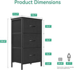 AODK Dresser for Bedroom Nightstand Small Dressers Chest of Drawers End Table for Living Room, Closet Dresser with 3 Storage 