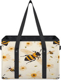 Reusable Grocery Bags Heavy Duty Shopping Bags Foldable Large Tote Bags with Long Handles & Hard Bottom
