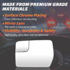 Left Driver Side Heated Mirror Glass Fits for Ford F-150 2011 2012 2013 2014 Blind Spot Convex Side View Replacement for BL3Z-17K707-E w/o Auto Dimming