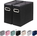 2 Packs Letter Size File Organizer, File Folders Organizer, Fabric Storage Box, Collapsible Paper Organizer with Metal Handle