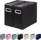 2 Packs Letter Size File Organizer, File Folders Organizer, Fabric Storage Box, Collapsible Paper Organizer with Metal Handle