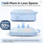 Veken 11 Set Compression Packing Cubes for Travel Essentials,Compressible Expandable Large Luggage Suitcase Organizer Bags fo
