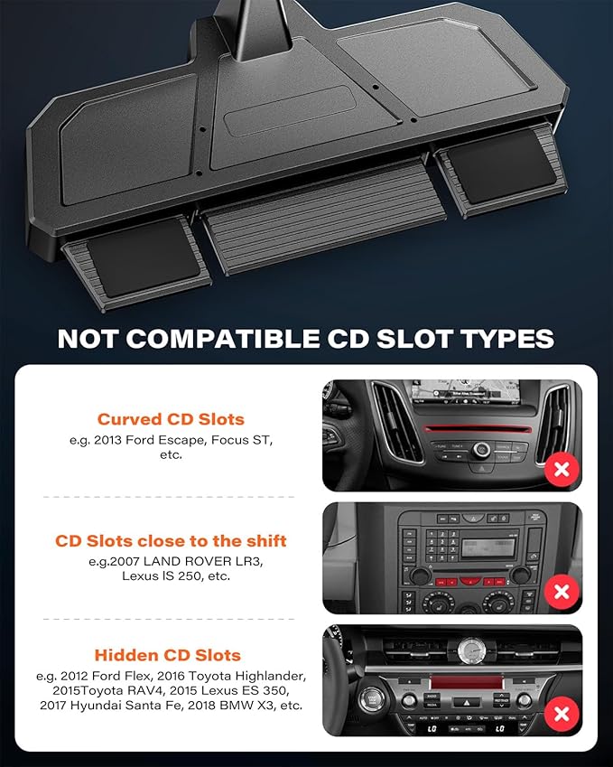 APPS2Car for Magsafe CD Phone Holder for Car [25N Magnetic Attraction] Magnetic Phone Holder for Car 360° Handsfree CD Player Phone Mount Compatible with Official Magsafe Case iPhone 17-12 Series