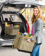 WONDAY Extra Large Utility Tote Bag - Standing Reusable Grocery Bag with Handle