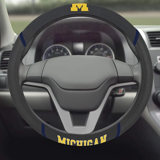 FANMATS NCAA Unisex-Adult Embroidered Steering Wheel Cover