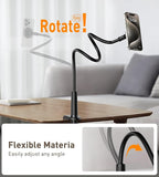 Magnetic Gooseneck Phone Holder Mount for iPhone 17/16/15/14/13/12 - Magnetic Stand Tabletop Clamp 360°Rotation Adjustable for Office/Home Compatible with iPhone 17 16 15 14 13 12 Mini Plus Pro Max