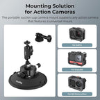 SMALLRIG 6" Suction Cup Mount with Ball Head Magic Arm, Action Camera Mount for DJI Osmo Action 5 Pro/4, for Insta360 x5, for Gopro 13/12, Load Capacity 3kg, on Car Windshield or Window - 5856