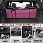 BELOMI Car Trunk Organizer, Auto Waterproof Sturdy Backseat Hanging Large Storage Collapsible Cargo Bag with Anti-Slip