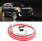 Car Hood Light Strip,White 71 Inches Dynamic Car LED Strip Lights,Turn Signal Lamp,Waterproof IP66 DRL Compatible with Dodge Ram 1500 2500 GMC Sierra 1500 2500 Chevy Silverado 1500 2500