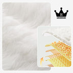 Fuzzy Winter Steering Wheel Cover for Women, Warm Cute Fluffy Car Wheel Cover for Sedan, SUV, Soft Furry Girly Plush Car Handle Cover for Cold Weather, 14.75-15.15in, White